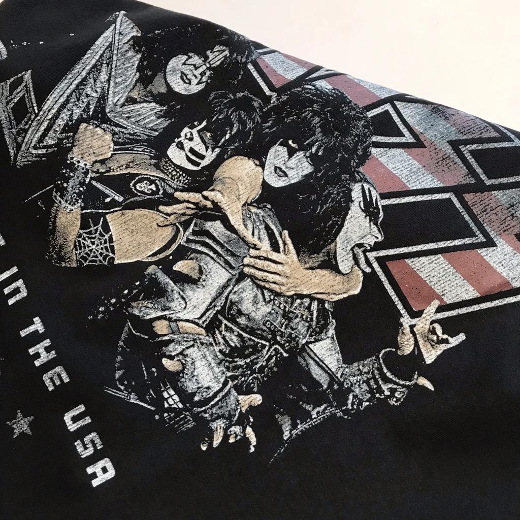 Metalová rocková kapela Kiss Pánské oblečení Móda Letní trička Streetwear 100% bavlna Volná topy Prodyšné tričko