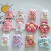 10 Pcs New Fashion Cute Cartoon Rabbit, Girl, Little Bear Resin Scrapbook Diy Jewelry Wedding Hairpin Decorate Accessories A84