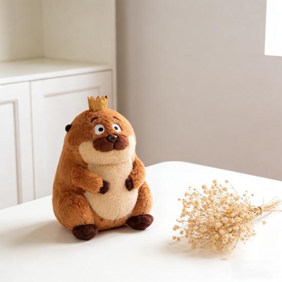 Small Plush Soft Toy Cute Cartoon Beaver Doll Stuffed Animal Toy Birthday Gift for Kids Movie Fans Friends Family