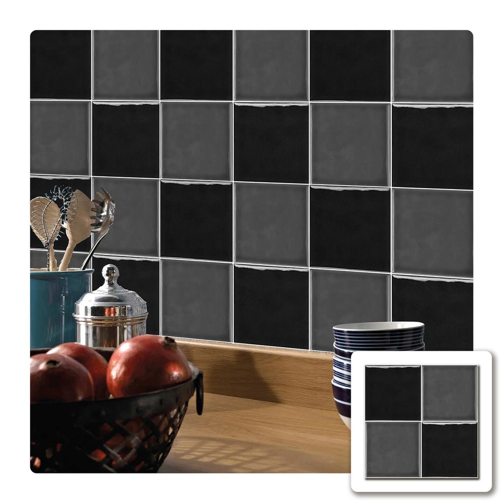 10 Pieces Of European Solid Color Square Brick Wallpaper Self-Adhesive Kitchen Waterproof And Oil-Proof Thickened Tile Sticker Wall Sticker