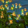 8/10 Head Solar Fiber Optic Color Changing Butterfly String Lights Stake Lights Outdoor Garden Lawn Decorative Lights