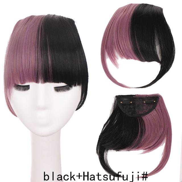 

MSTN Короткие синтетические заколки для волос Челка Наращивание волос Шиньоны для женщин Натуральные короткие искусственные челки Заколки для наращивания волос 15cm