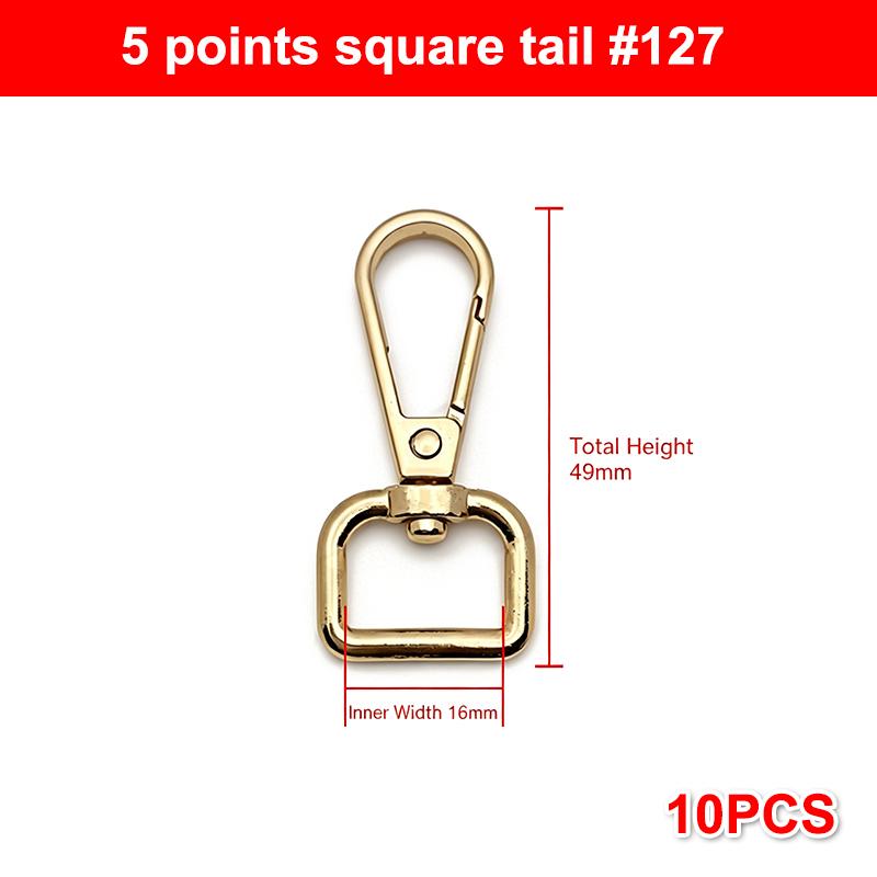10Pcs Zinc Alloy Swivel Snap Hooks With Heavy Duty Rust Proof Structure For Diy Bag Making Keychain Lanyard Crafting Projects