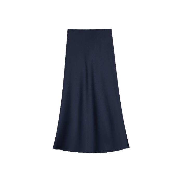 High-Waisted Slimming Satin Bodycon Mermaid Midi Skirt 2025 Spring/Summer Collection