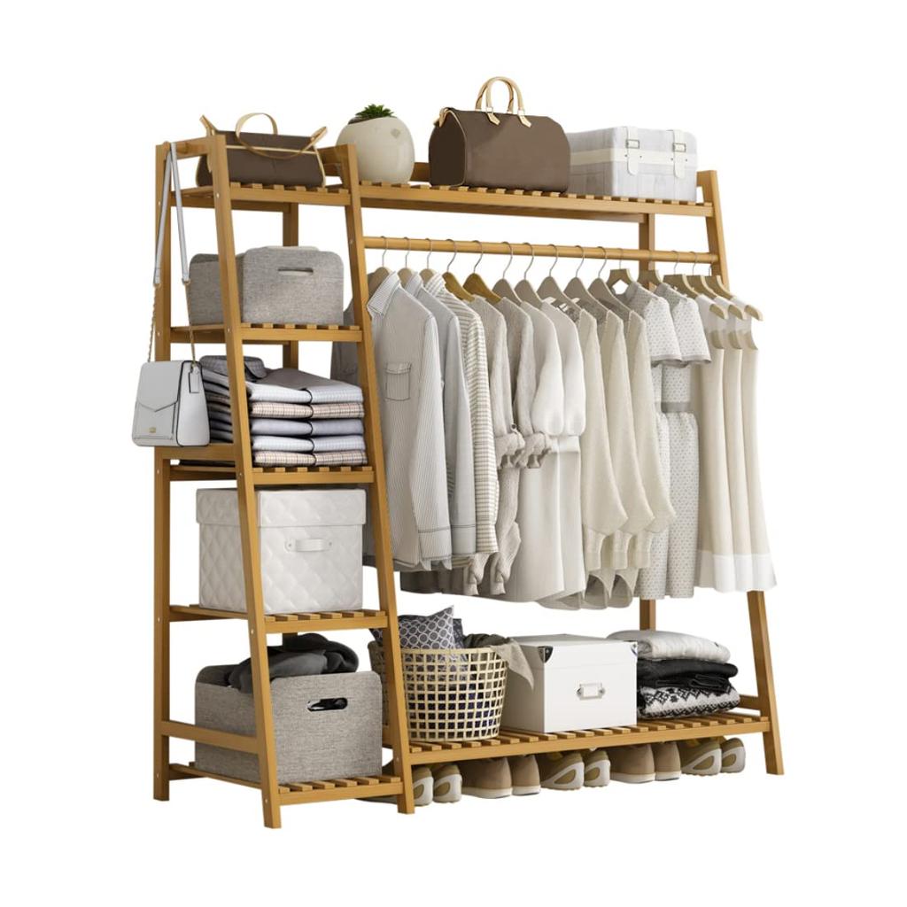 Clothes Pipe Clothes Drying Clothes Clothes Made of Natural Coat Clothing Large Easy Assembly Wood "Regibelie" Rack, Rack, Stand, Rack, Hanger,