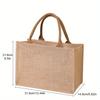 Waterproof jute bags, large capacity jute bags, hand-held bags, fashionable and simple shopping bags