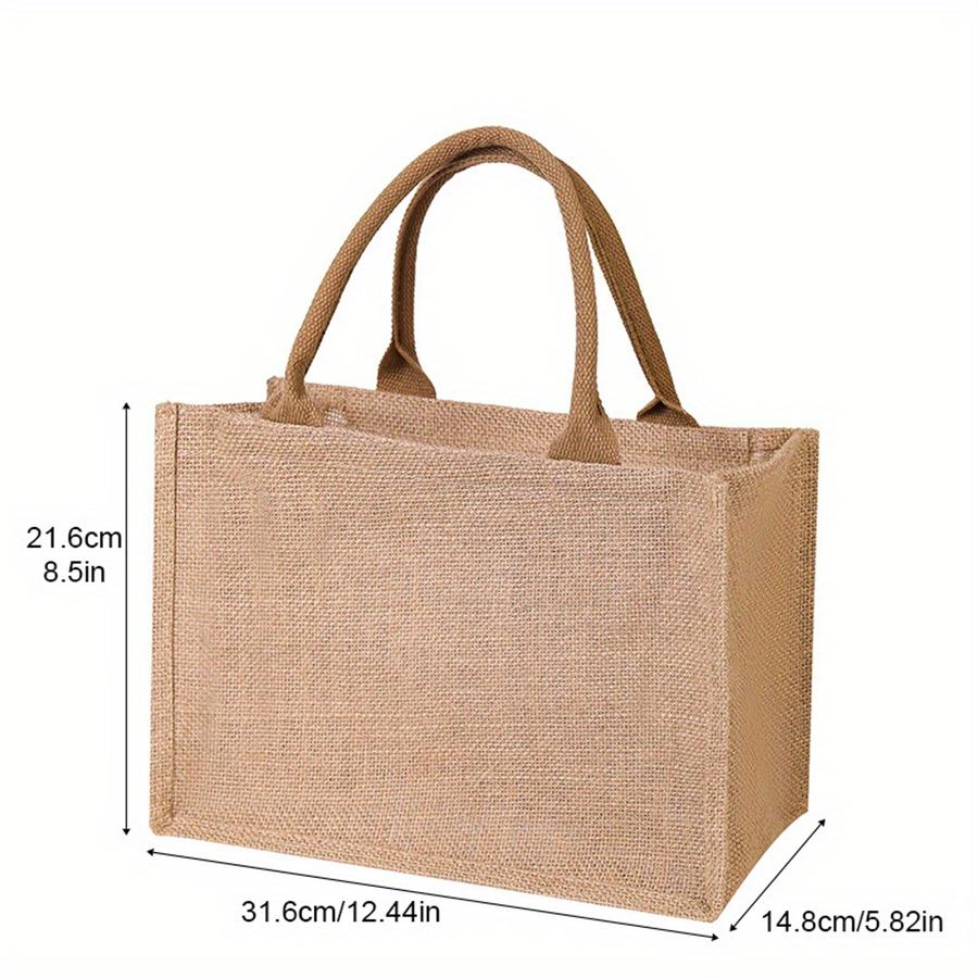 Waterproof jute bags, large capacity jute bags, hand-held bags, fashionable and simple shopping bags