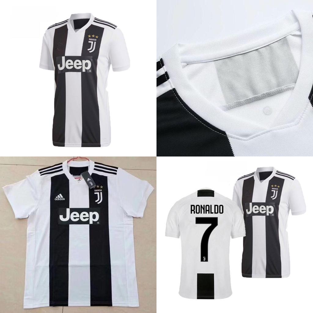 Juventus Ronaldo Cristiano Home Shirt Football Whiteblack Color 2018 2019 Seria