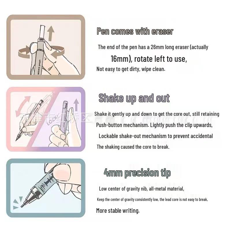 Tombow Dragonfly DPA-132 0.5mm Shake-Action Low-Gravity Mechanical Pencil for Art and Drawing