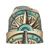 2D Flat Printing Compass Nautical Knit Hat with Subtle Fashion Details, Ideal for Adults Seeking Texture And Character In Cold-Season Daily Wear