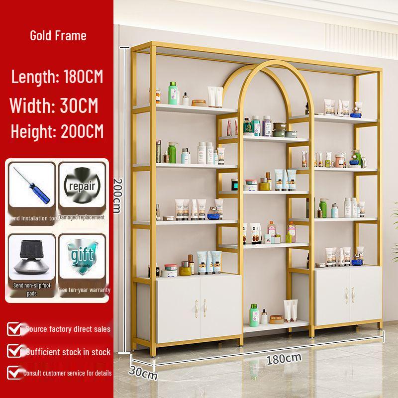 Beauty Salon Storage: Nail & Skincare Display Rack