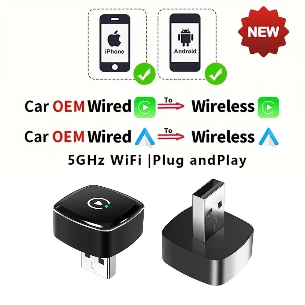 Carplay Car Play Android Auto Wireless Adapter Smart AI Box Car OEM Wired Android Auto To Wireless USB Dongle for Toyota Volvo