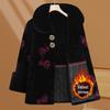 Velvet Grandma-Style Winter Coat for Women, Extra Warm & Thick, Ages 40-60