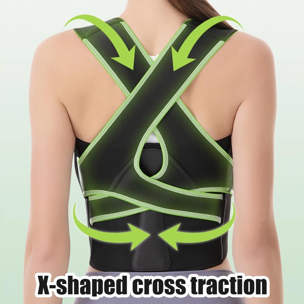 Posture Corrector for Men and Women Back Brace for Upper and Lower Body Support Adjustable Straightener with Pain Relief