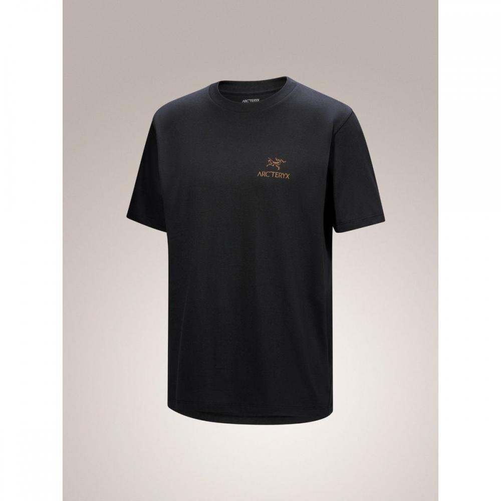 Arcteryx Men Crag Sl Cotton Bird Word Ss M atqsM09535 ALPINE BLUE / STONE RED/XS