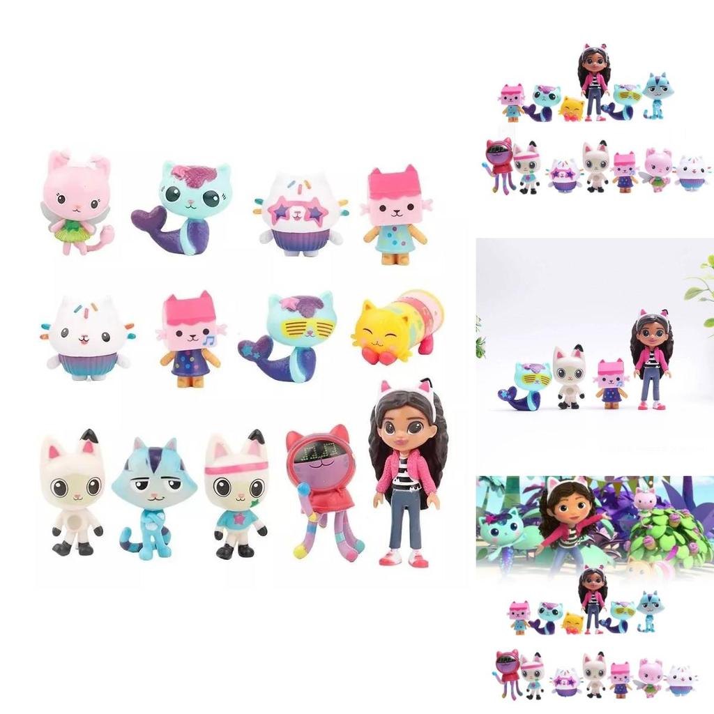 Entzückendes 13-teiliges Gabbie-Puppen-Sammelset zur Präsentation von Kapselspielzeugautomaten