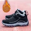 Waterproof Autumn Winter Men Boots Suede Warm Snow Women Boots Men Work Casual Shoes High Top High-top Non-slip Ankle Boots