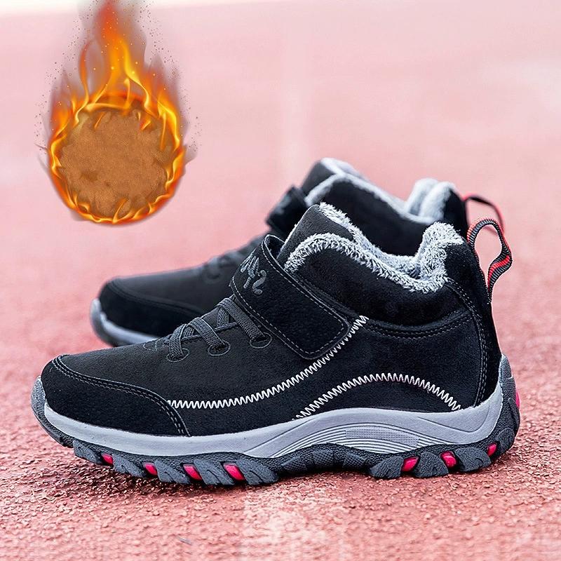 Waterproof Autumn Winter Men Boots Suede Warm Snow Women Boots Men Work Casual Shoes High Top High-top Non-slip Ankle Boots