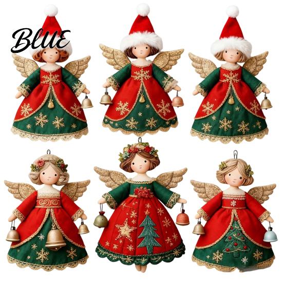 Reusable Wood Holiday Ornaments Hanging 2D Wooden Flat Decorations 6/10/12/24/36PCS Angel Christmas for Xmas Window Display Props Tree Wall