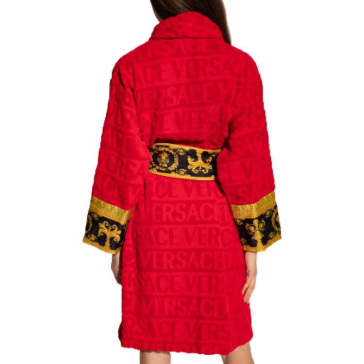 Versace I Heart Baroque Bath Robe Red Unisex Tops ZACJ00008-ZCOSP052-Z4003