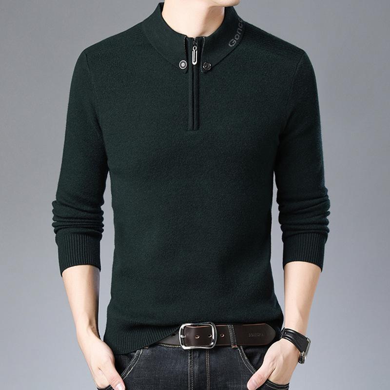 

Осень и зима новый однотонный мужской свитер кардиган с пуговицами на лацканах мужской цельный свитер 4XL