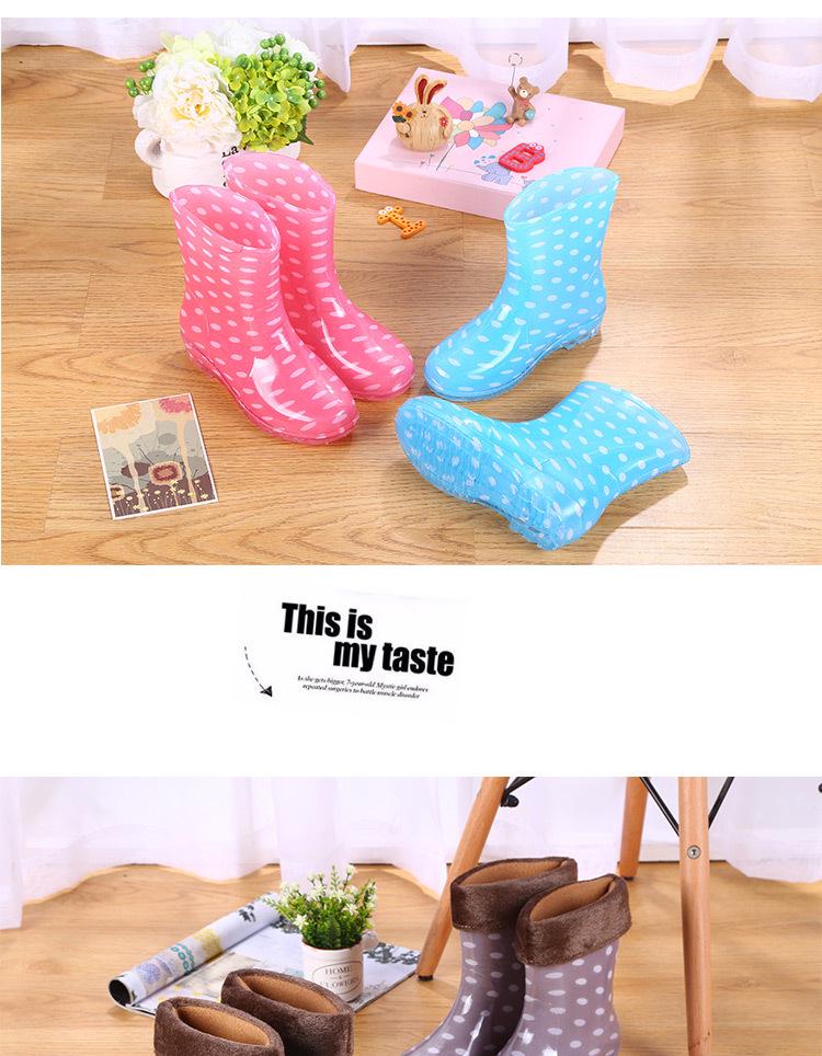 Women's Waterproof Jelly Rain Boots - Non-slip Fashionable Rubber Overshoes