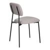Esther Upholstered Chair, Light Gray, Metal Base
