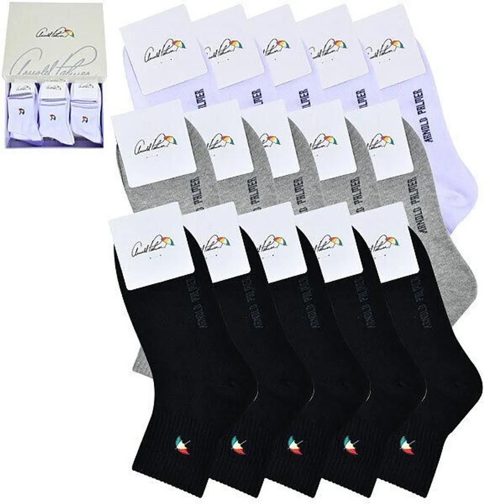 Arnold Palmer Ladies  Plain Sports Mid-Calf Socks 0059zx (P003758311) Gray (5 pairs) 24cm
