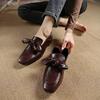 Elegant Women Flats Loafers Pu Leather Shallow Classic Square Toe Casual Women Shoes Winter New 2025 Trend Comfort Walking Boots