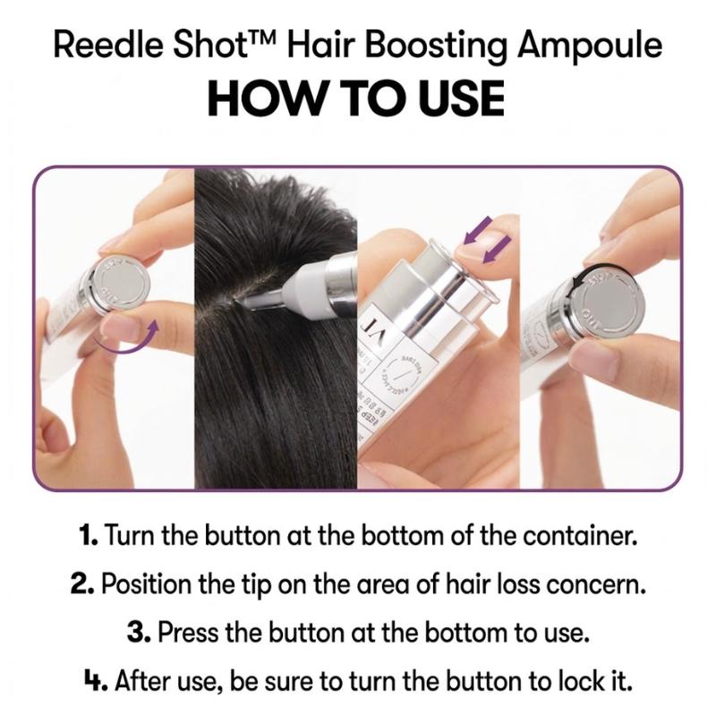 VT / Reedle Shot Hair Boosting Ampoule 300DL / Root Lift & Anti-Hair Loss / From Korea