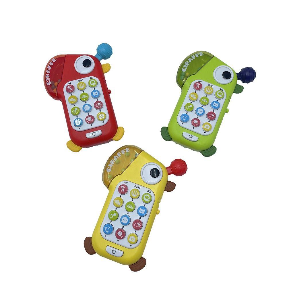 Plastics Baby Simulation Phone Toy with Teether Cartoon Giraffe Simulation Phone  Kindergarten