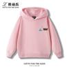 Kids' Fleece-Lined Hooded Sweatshirt with Fun Cartoon Penguin Print – Warm Pullover for Boys and Girls (Autumn/Winter)