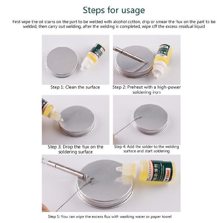 High Performance Liquid Flux Clean-free 10ml/Bottle 18650 Battery Soldering Flux