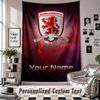 Wall Hanging Tapestry With Custom Name & Text, Middlesbrough FC Decorative Tapestry For Bedroom
