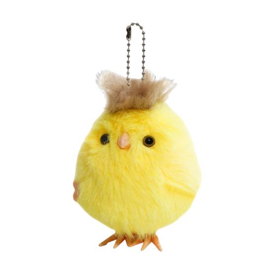 Keychain Pendant Portable Plush Chick Charm Key Chain with Clockwork Bounce Toy Soft