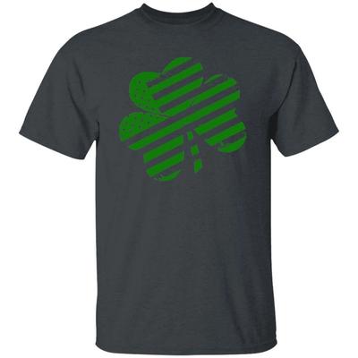 Clover Shamrock US Flag St Patrick Day Unisex T-shirt 4XL 5XL 6XL Irish Green