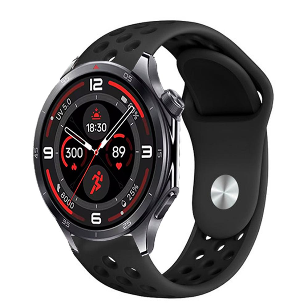 18mm 22mm 20mm Zweifarbiges Silikonarmband für Oneplus Watch 3 43mm 46mm/Lite/2R Atmungsaktives Armband für OPPO Watch S/X2 mini Band