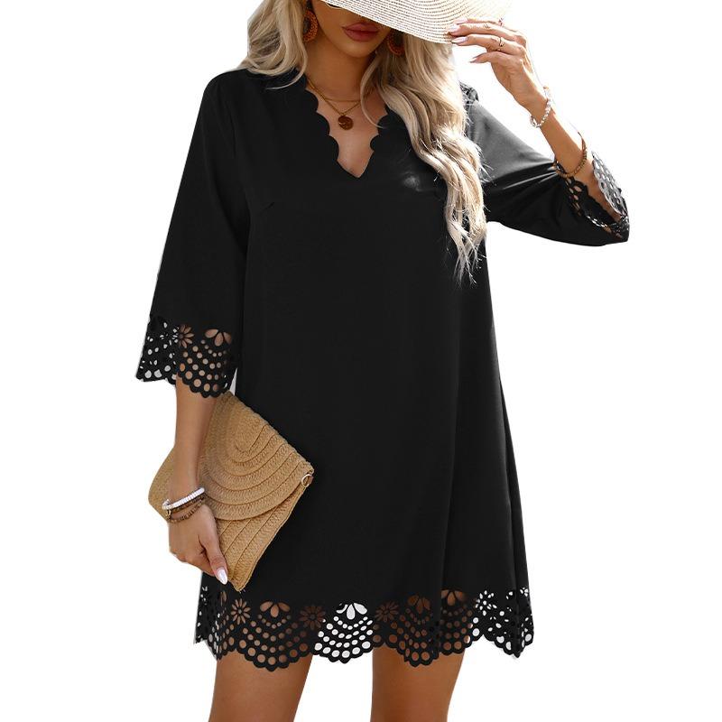 Holiday Half Sleeve A-line Dress