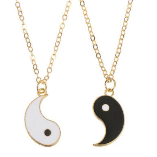 Collier de Couple en alliage antirouille, 1 paire, accrocheur, unisexe, pendentifs Tai Chi pour femmes