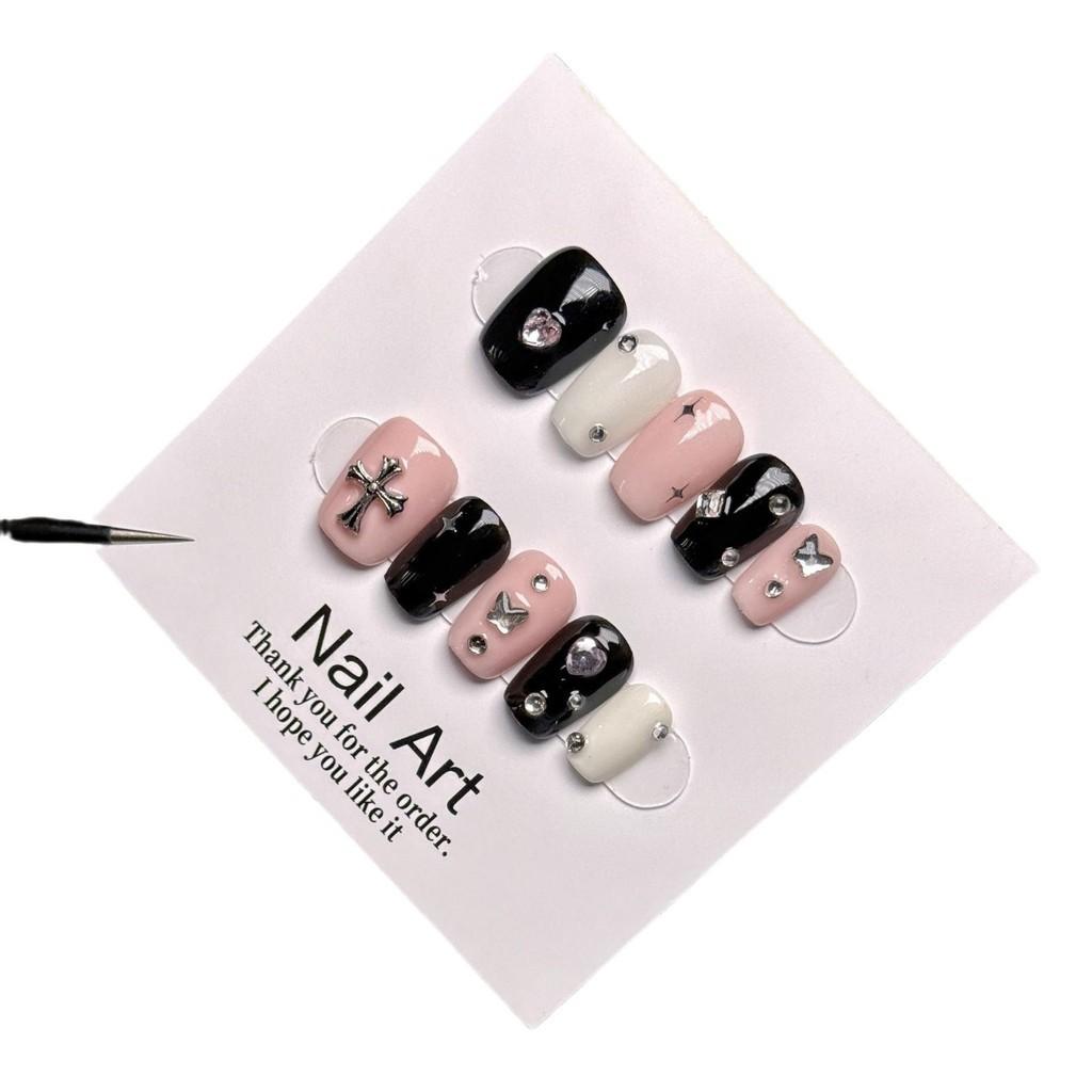 

Handworn Millennial Nail Sweet Cool Spice Cross Temperament Removable Nail Art L