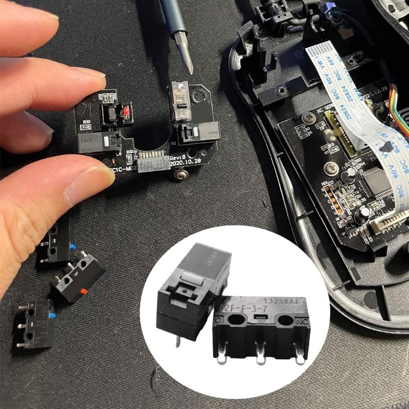 D2F-F-3-7 0.74N Mouse Microswitch 20 Million Clicks Tactiled Switches for Computer Enhances Responsiveness Designs 2PCS