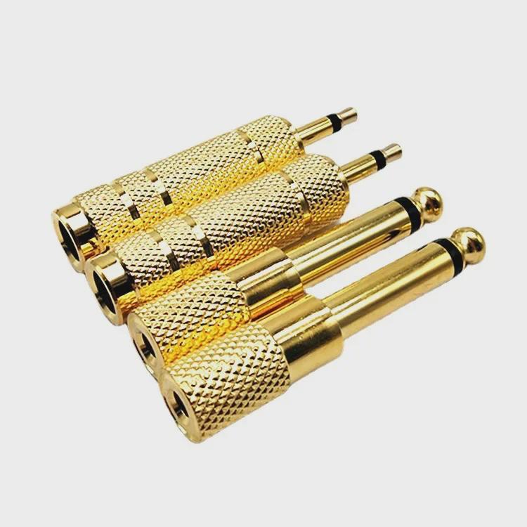 Gold-plated 6.35mm Male To 3.5mm Female Mono Adapter for Microphone/Headset