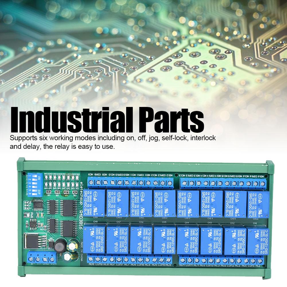 12V 6?Channel RS485 Relay PLC Electrical Expansion Module for RTU Protocol Remote Control R4D3B16?R