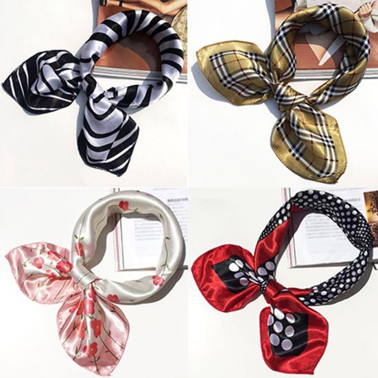 Faux Silk Square Satin Soft Kerchief Stewardess Scarf Bandana Neckerchief