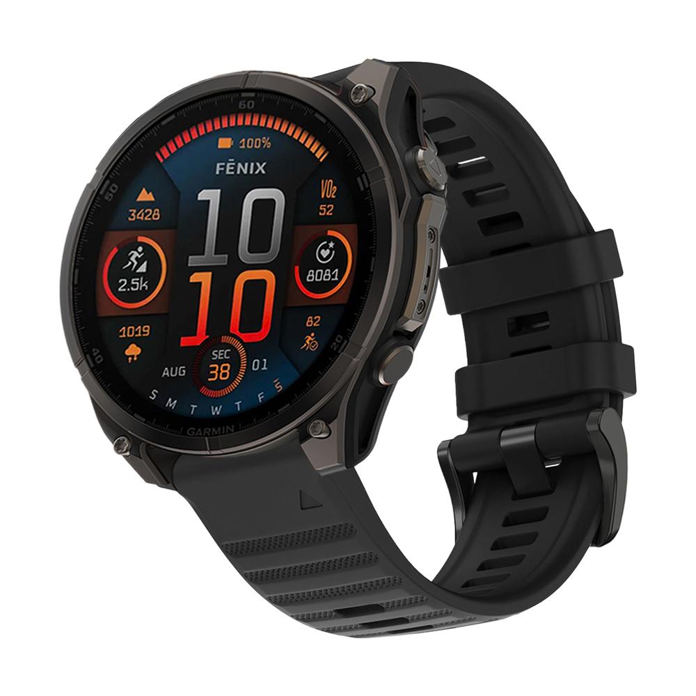 Silicone Outdoor Watch Strap for Garmin Fenix 8 43/47/51MM Waterproof/sweatproof/breathable Watch Strap for 20/22/26mm Quick Fit