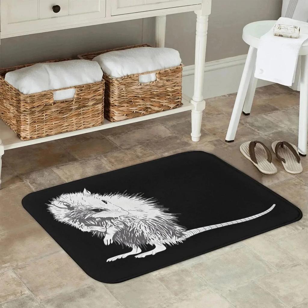 1PC Hamster Pattern Kitchen Rug Non-Slip Door Mats Pop design Bathroom Rug Bath Mat Carpet for Home Sink Laundry Decor