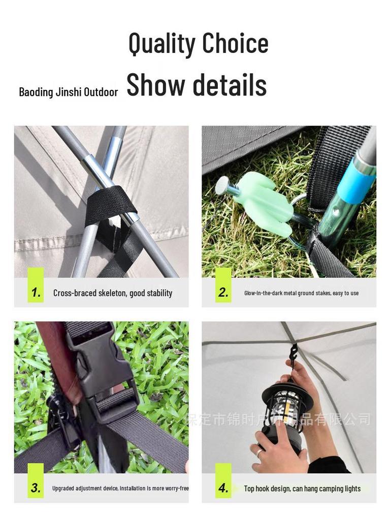 Windproof Blackout Spherical Dome Camping Tent - Extra Large Multi-Person Space, Sun Protection, Waterproof