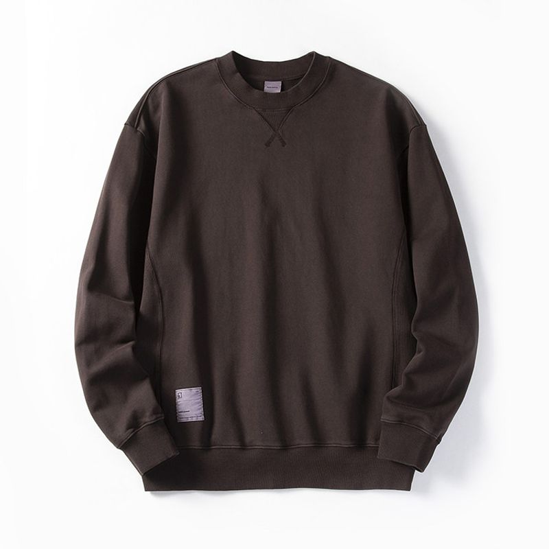 520g American Retro Heavyweight Stiff Washed Vintage Round-Neck Sweatshirt for Men, Autumn and Winter Export Men's High-Quality Jacket