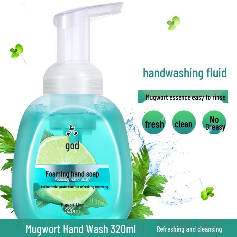 Liushen Antibacterial Foaming Hand Soap (Mugwort & Lime) 2-Pack