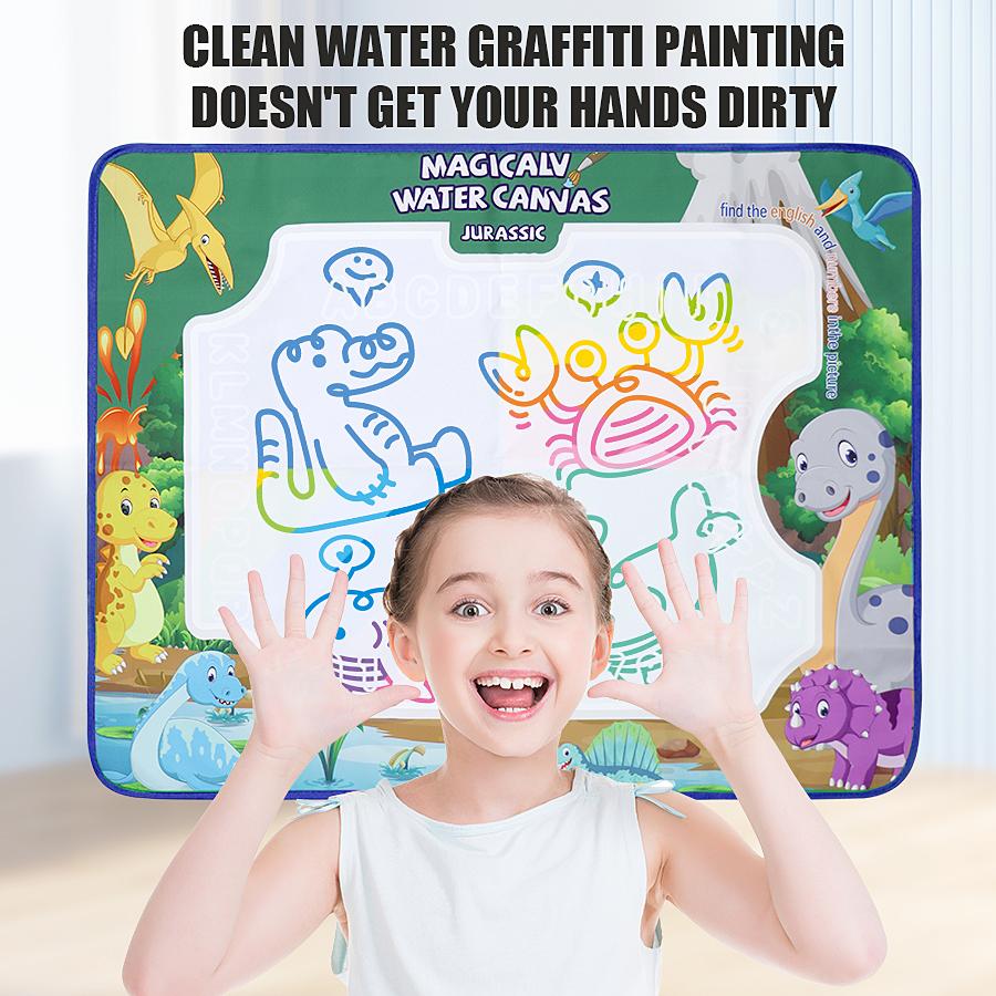 Magic Water Drawing Mat Coloring Doodle With Reusable Magic Pens Montessori Painting Board Educational Toys Kids Gifts